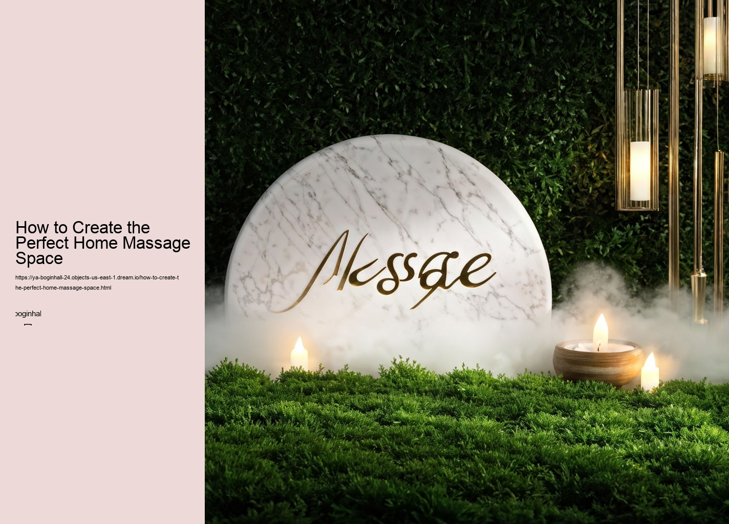 How to Create the Perfect Home Massage Space